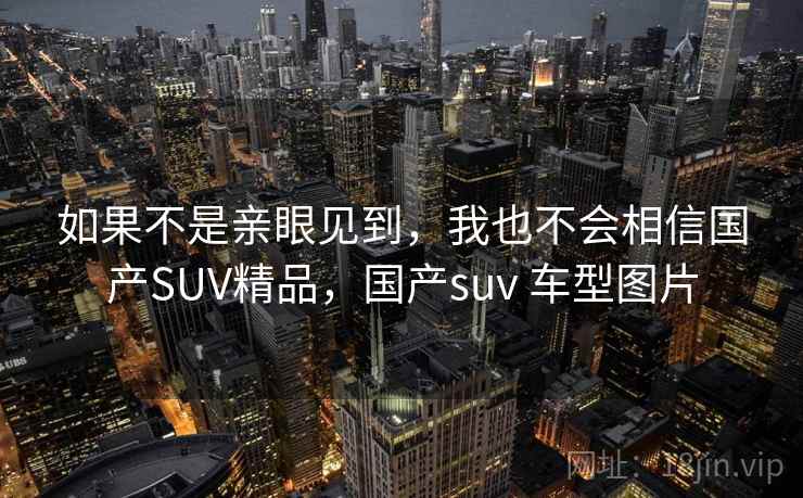 如果不是亲眼见到，我也不会相信国产SUV精品，国产suv 车型图片