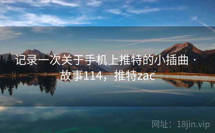 记录一次关于手机上推特的小插曲 · 故事114，推特zac
